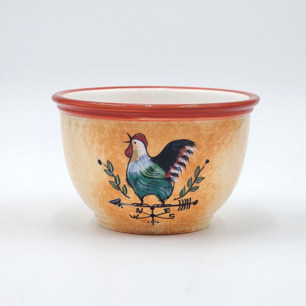 Vintage JCPenney Susan Winget Rooster Weathervane Ceramic Bowl 5.25"